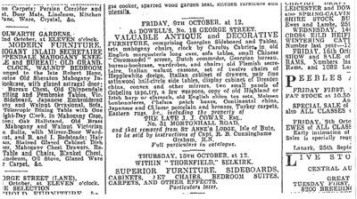 Advert of the auction