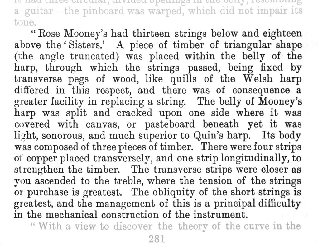 Extract from page 281 of Annals of the Irish Harpers.